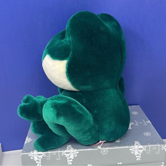 Russ Berrie Smooches Green Frog 10” Plush - Picture 5 of 10